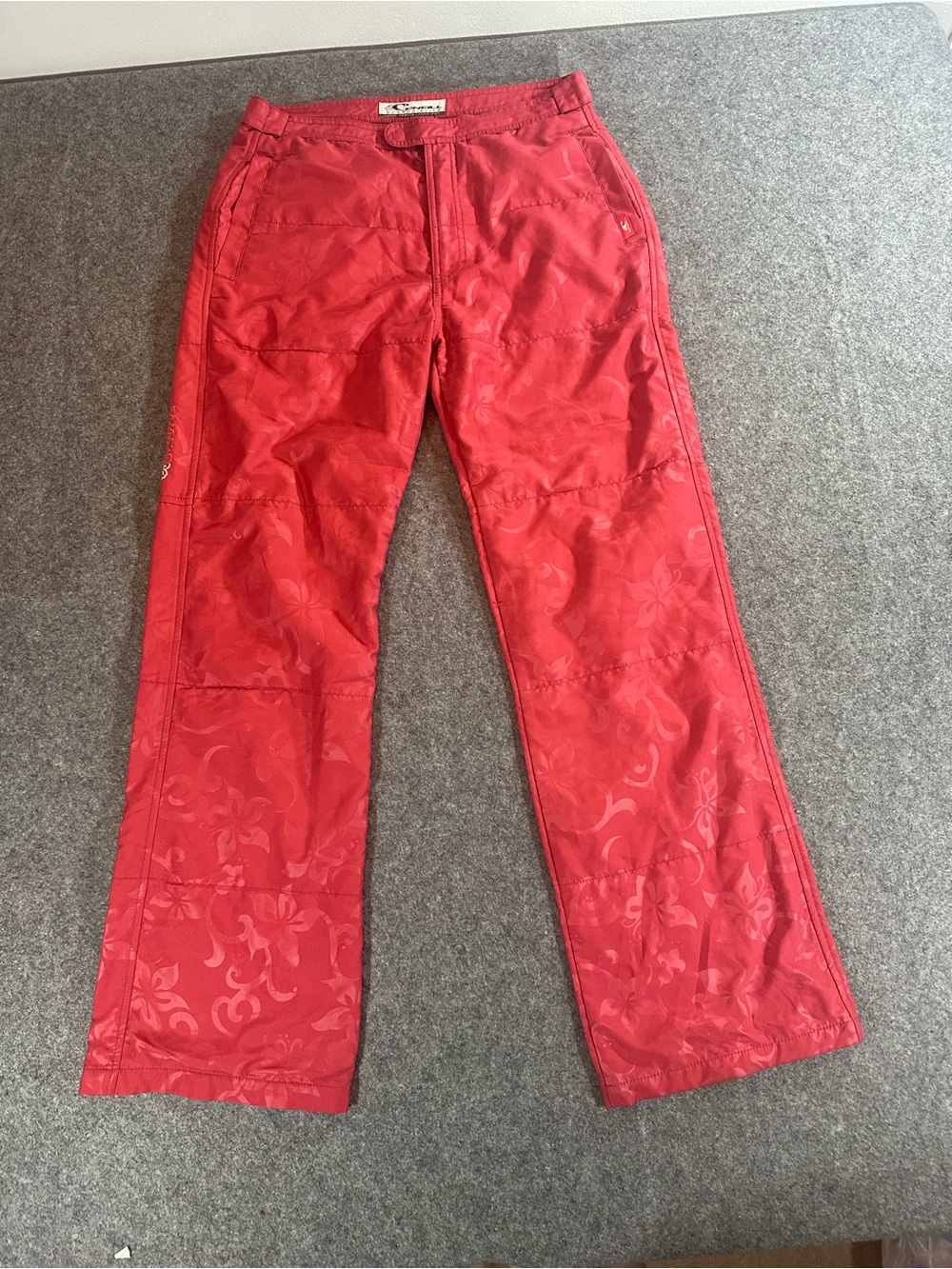 O'Neill Red Floral-Print Snow Pants